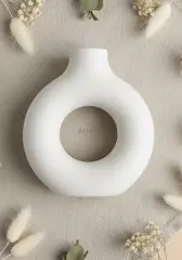 Dekoratif Halka Vazo – İskandinav Tasarım