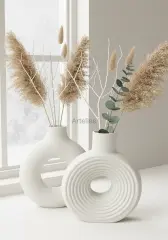 İskandinav Dekoratif 2’li Vazo Seti