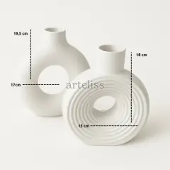 İskandinav Dekoratif 2’li Vazo Seti