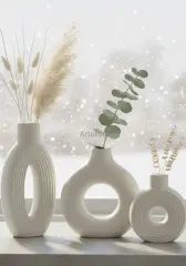 Üçlü Dekoratif Vazo | İskandinav Tasarım