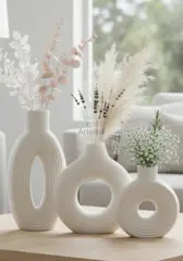 Üçlü Dekoratif Vazo | İskandinav Tasarım