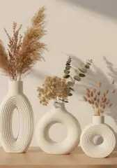 Üçlü Dekoratif Vazo | İskandinav Tasarım