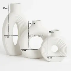 Üçlü Dekoratif Vazo | İskandinav Tasarım