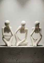 Soyut İnsan Figürleri Dekoratif Obje Seti