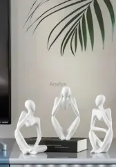 Soyut İnsan Figürleri Dekoratif Obje Seti