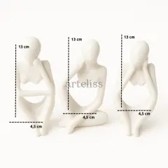 Soyut İnsan Figürleri Dekoratif Obje Seti