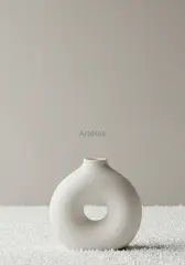 Midi Halka Vazo Dekoratif İskandinav Tasarım