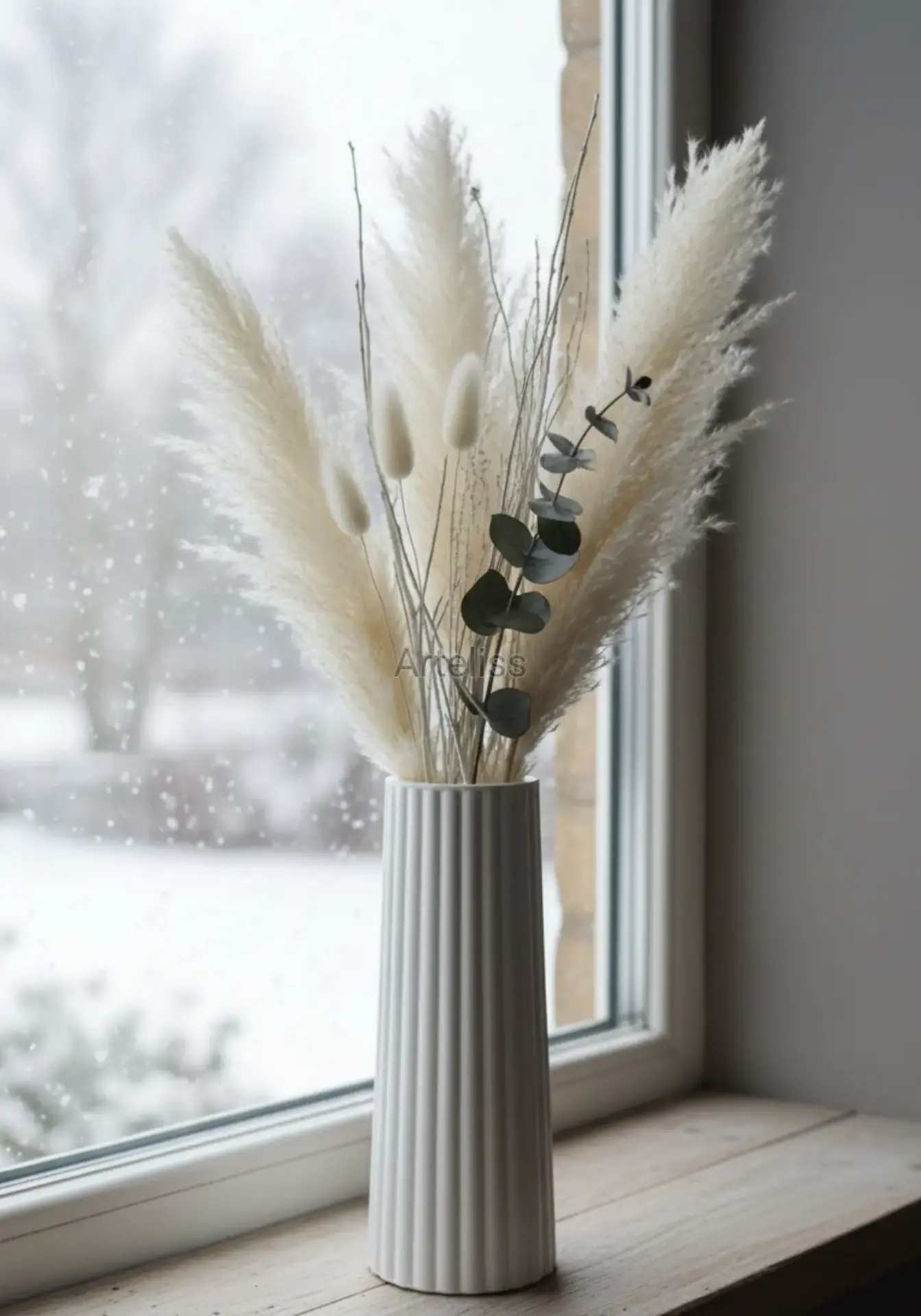 Midi Silindir Vazo Dekoratif İskandinav Tasarım