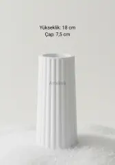 Midi Silindir Vazo Dekoratif İskandinav Tasarım