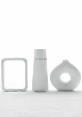 Üçlü Midi Vazo Set Dekoratif İskandinav Tasarım