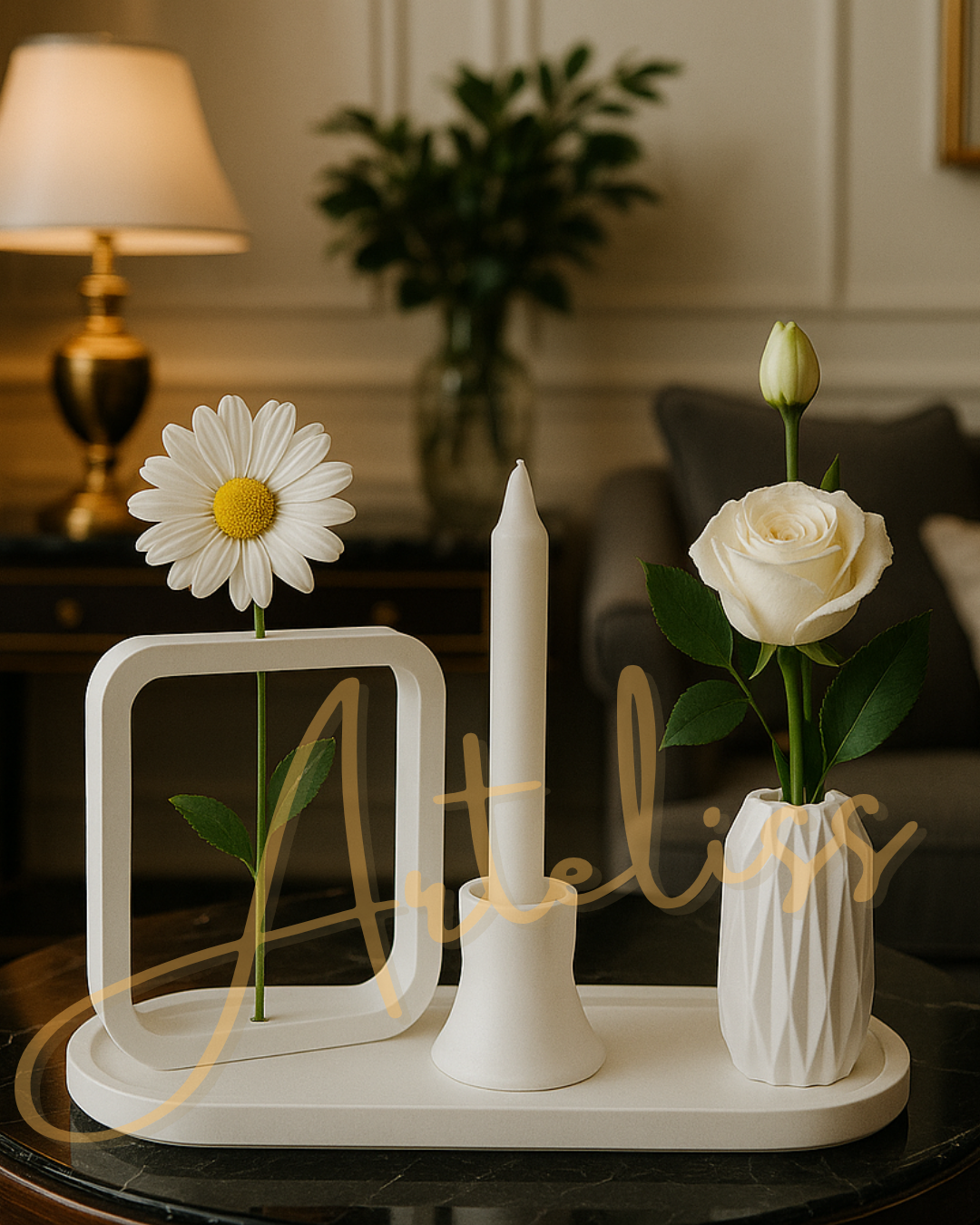 Dekoratif Tepsili Set | Modern Şık Bohem Ev Dekor