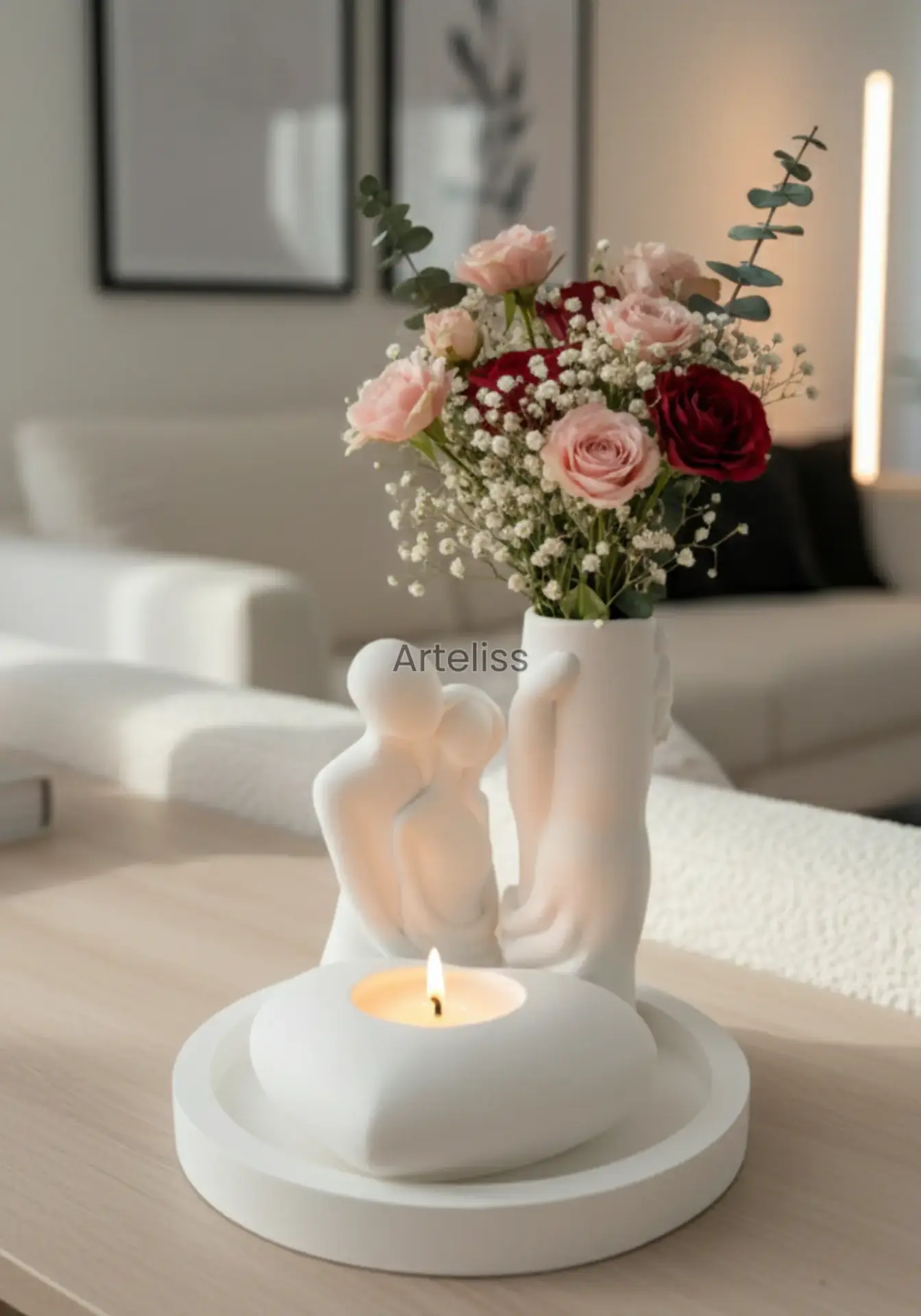 Dekoratif Tepsili Romantik Midi Set