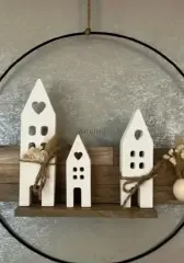 Nordic Minimal Beyaz Işık Evleri 3’lü Set