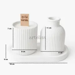 ''İyi ki Varsın'' Ahşap Fitilli Kokulu Mum Seti