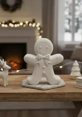 Dekoratif Gingerbread Man Noel Obje Biblo | Boyanabilir