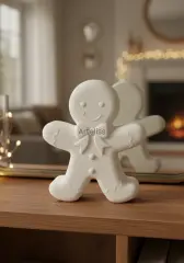 Dekoratif Gingerbread Man Noel Obje Biblo | Boyanabilir