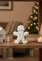 Dekoratif Gingerbread Man Noel Obje Biblo | Boyanabilir