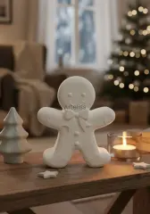 Dekoratif Gingerbread Man Noel Obje Biblo | Boyanabilir