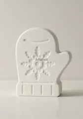 Kış Konseptli Dekoratif Noel Eldiven Obje | Boyanabilir