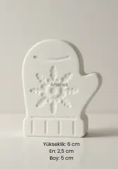 Kış Konseptli Dekoratif Noel Eldiven Obje | Boyanabilir