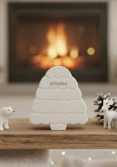 Kış Konseptli Dekoratif Ağaç Obje Biblo | Boyanabilir