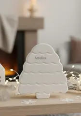 Kış Konseptli Dekoratif Ağaç Obje Biblo | Boyanabilir