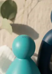 Dekoratif Renkli Soyut Üçlü Aile Figürü Obje