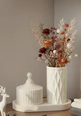 Organizer Kapaklı Mini Kavanoz Vazo Tepsili Set