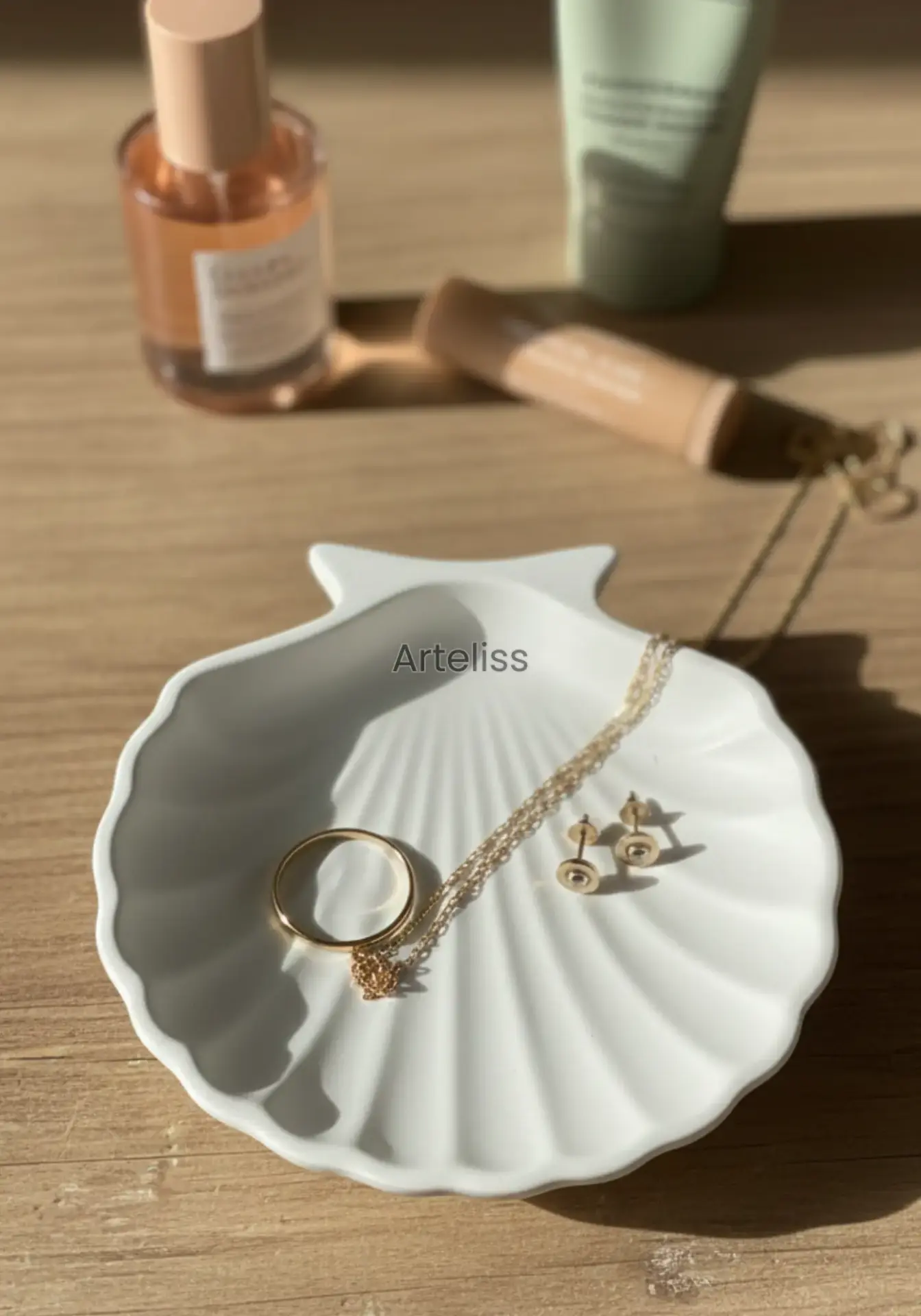 Deniz Kabuğu Takı Organizer Dekoratif Obje Tabak