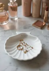 Deniz Kabuğu Takı Organizer Dekoratif Obje Tabak