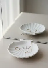Deniz Kabuğu Takı Organizer Dekoratif Obje Tabak