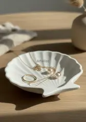 Deniz Kabuğu Takı Organizer Dekoratif Obje Tabak