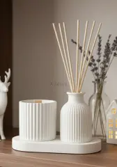 Organik Lavanta Oda Kokusu Büyük Mum Seti