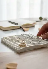 Modern Dalgalı Kare Dekoratif Sunum Tepsisi