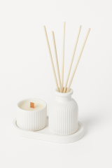 Lavanta Kokulu Mum & Bambu Çubuklu Oda Kokusu Set