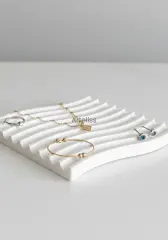 Modern Dalgalı Kare Dekoratif Sunum Tepsisi