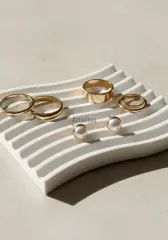 Modern Dalgalı Kare Dekoratif Sunum Tepsisi