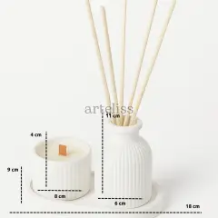 Organik Lavanta Oda Kokusu Mini Mum Seti