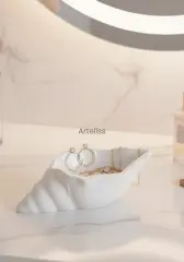 Beyaz Deniz Kabuğu Mini Obje Organizer