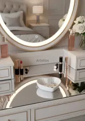 Dekoratif Beyaz Mini Kalp Takı Obje Tabağı