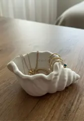 Dekoratif Deniz Kabuğu Obje Takı Organizer