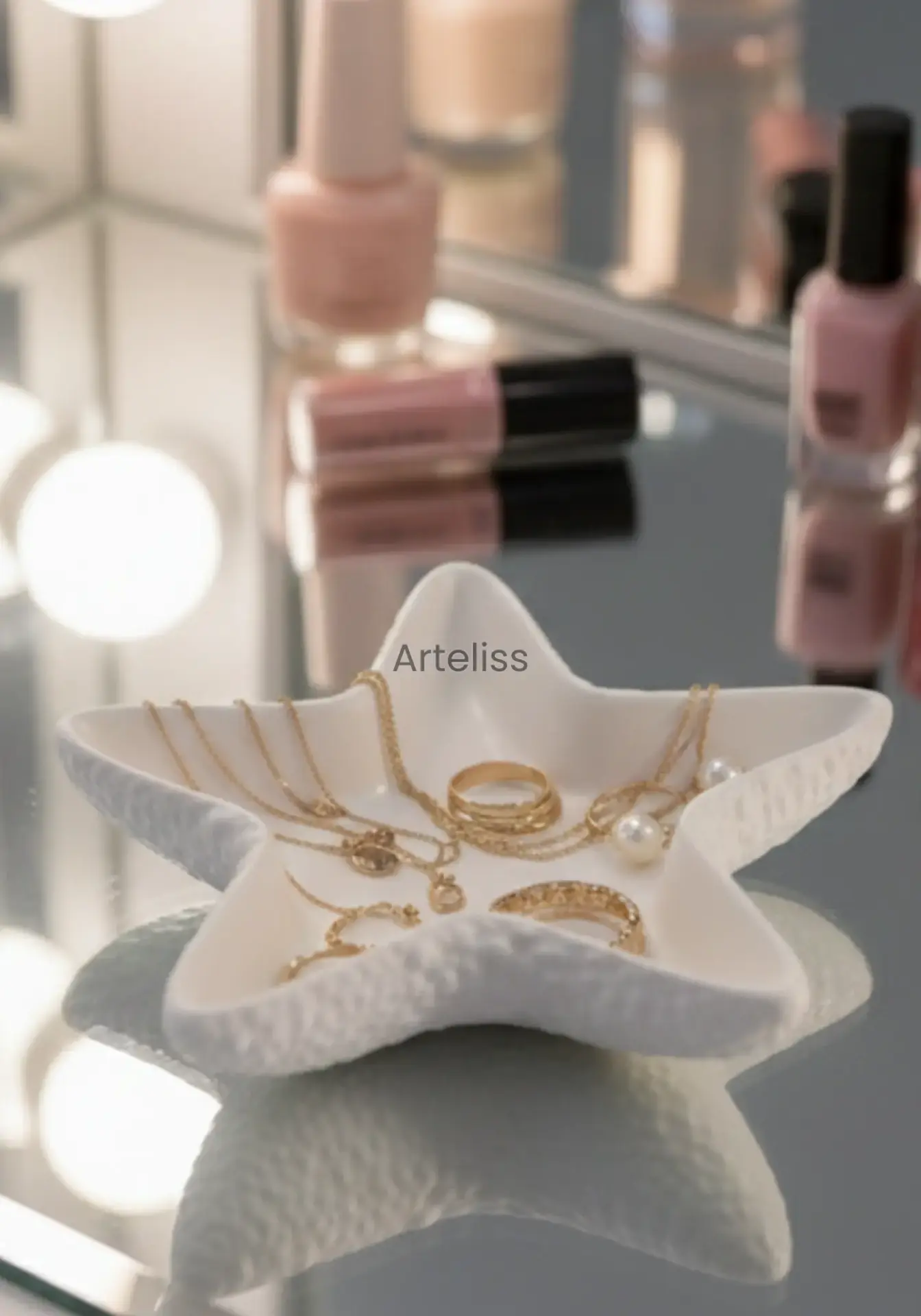 Dekoratif Modern Deniz Yıldızı Obje Organizer