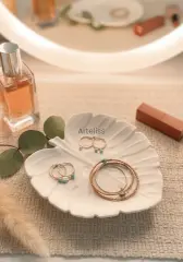 Dekoratif  Modern Monstera Yaprağı Obje Tabak