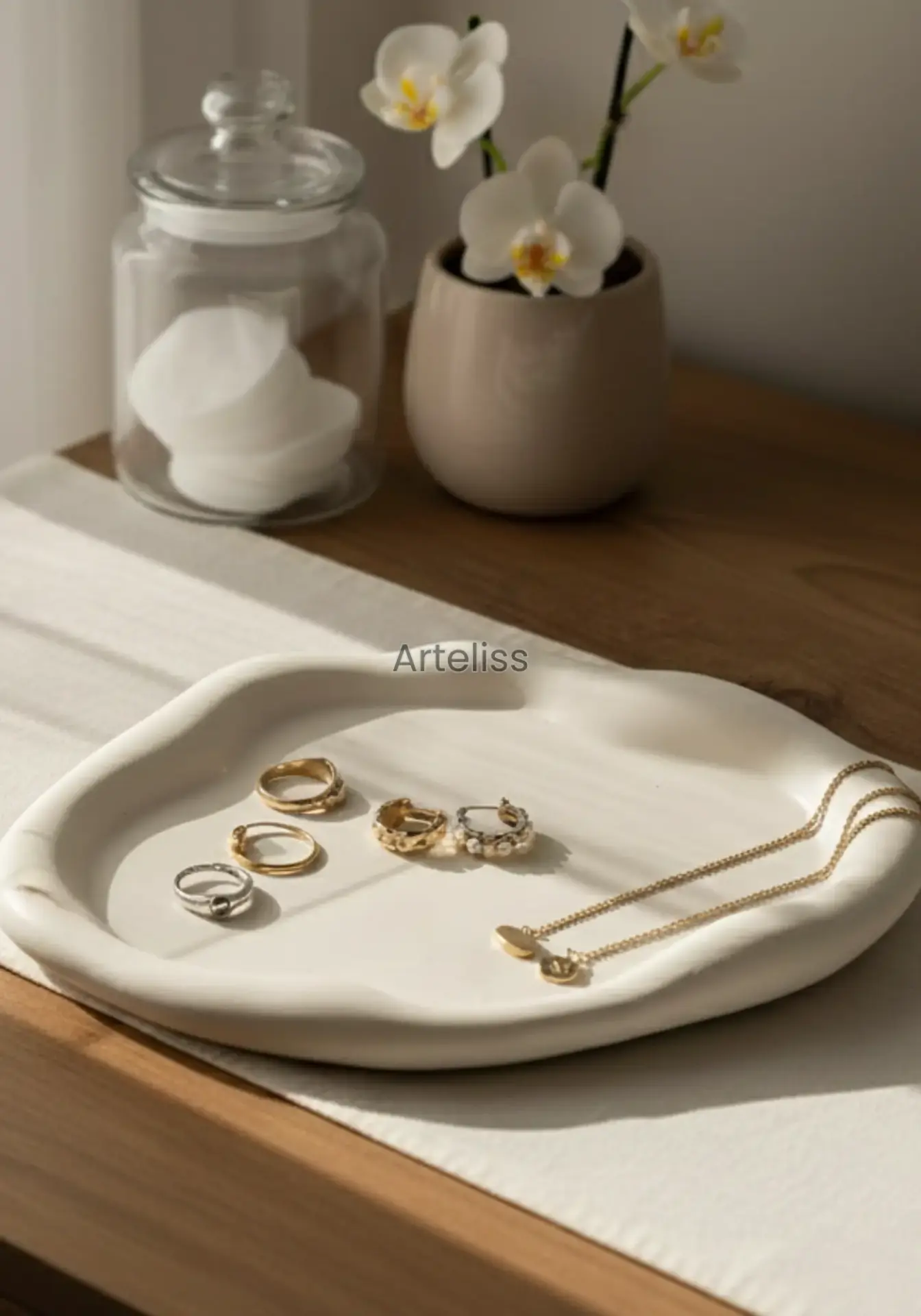 Modern Bohem Dekoratif Silindir  Sunum Tepsisi