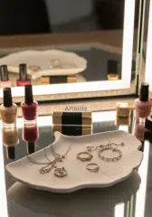 Modern Ginkgo Yaprağı Obje Sunum Tabağı