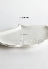 Modern Ginkgo Yaprağı Obje Sunum Tabağı