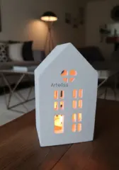 Beyaz Işık Ev Mumluk Şamdan Dekoratif Büyük Obje