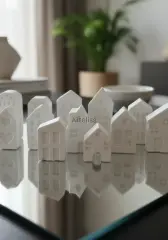 İskandinav Tarz  12 Parça Beyaz Minyatür Ev Seti