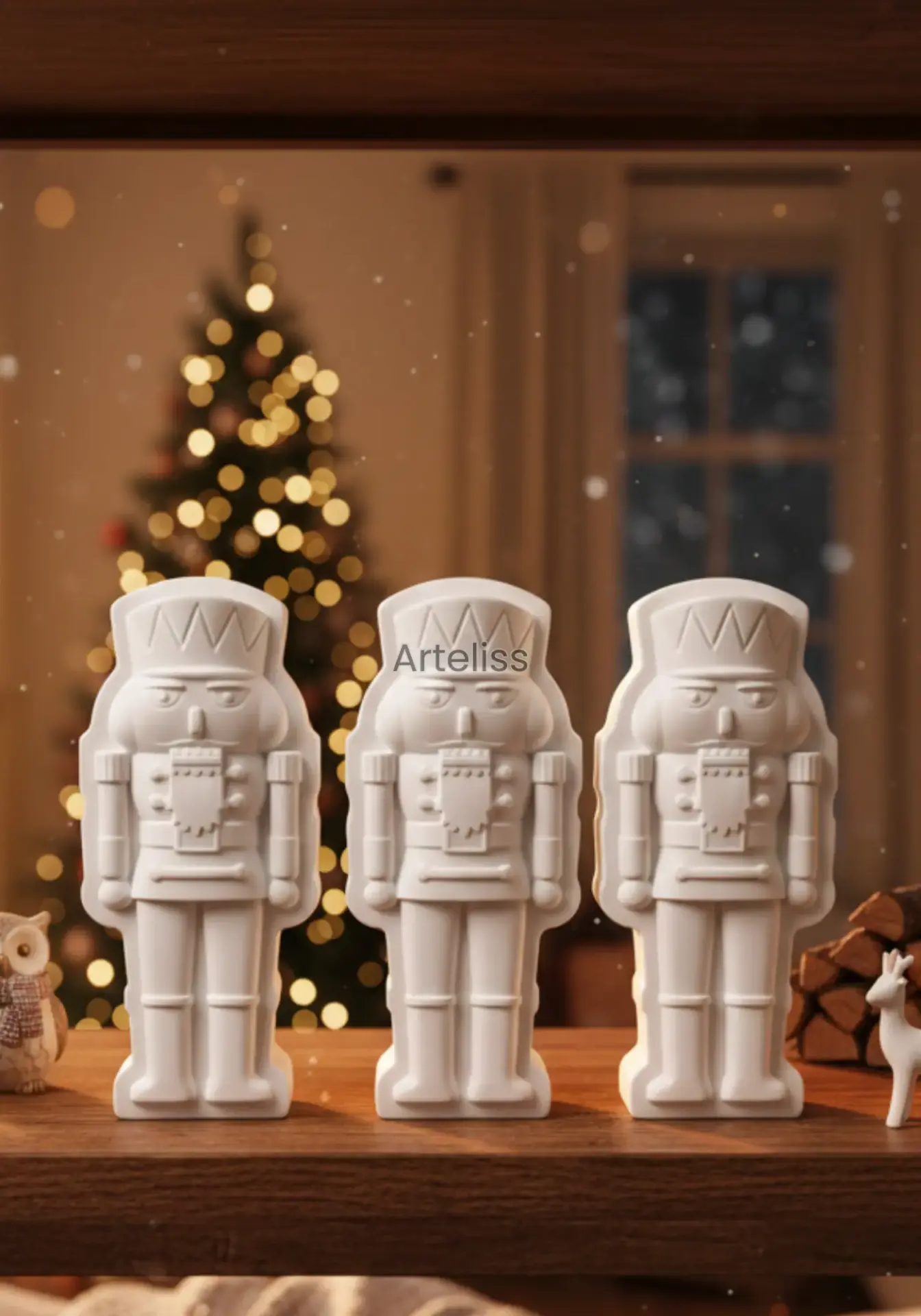 Dekoratif Boyanabilir Beyaz Kurşunasker Biblo