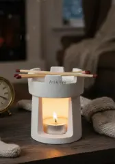 Kale Mum Ev Dekoratif Mumluk Tütsülük Buhurdanlık